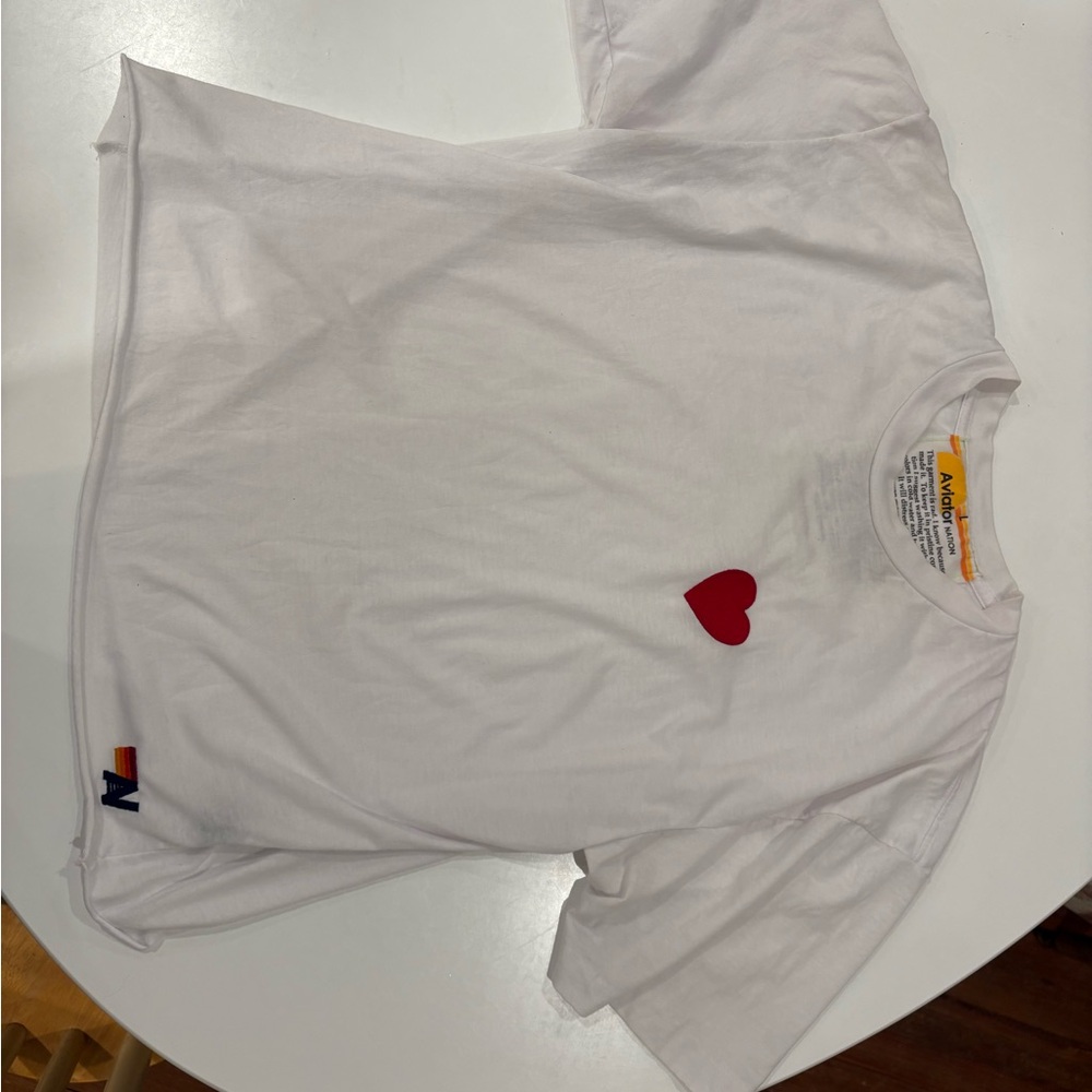 Aviator Nation White Heart T-shirt